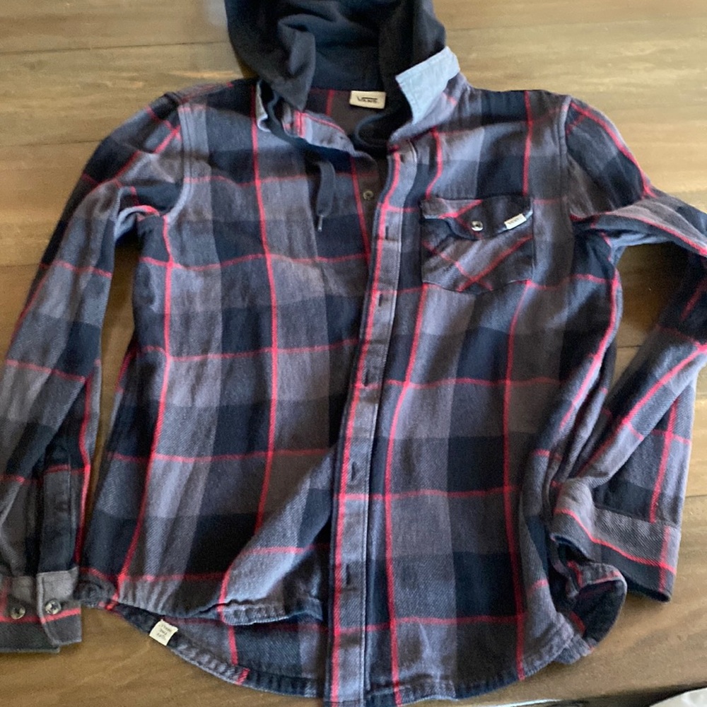 Vans flannel with a hood